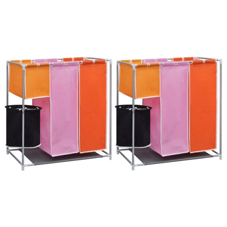 3-Section Laundry Sorter Hamper With A Washing Bin