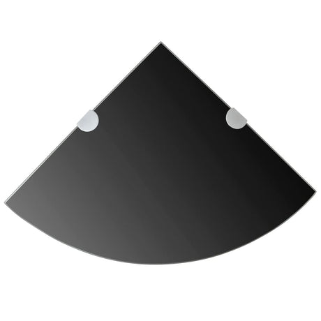 Corner Shelf With Chrome Supports Glass