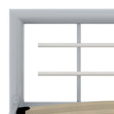 Bed Frame without Mattress Grey and White Metal 160x200 cm