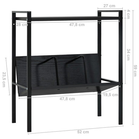 2-Layer Book Shelf 52X28X59 Cm Engineered Wood
