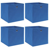 Storage Boxes With Lids 4 Pcs Grey 32X32X32 Cm Fabric