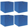 Storage Boxes With Lids 4 Pcs Grey 32X32X32 Cm Fabric