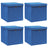 Storage Boxes With Lids 4 Pcs Grey 32X32X32 Cm Fabric