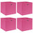 Storage Boxes With Lids 4 Pcs Grey 32X32X32 Cm Fabric