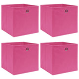 Storage Boxes With Lids 4 Pcs Grey 32X32X32 Cm Fabric