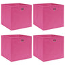 Storage Boxes With Lids 4 Pcs Grey 32X32X32 Cm Fabric