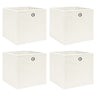 Storage Boxes With Lids 4 Pcs Grey 32X32X32 Cm Fabric