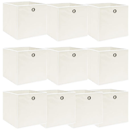 Storage Boxes With Lids 4 Pcs Grey 32X32X32 Cm Fabric
