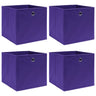 Storage Boxes With Lids 4 Pcs Grey 32X32X32 Cm Fabric