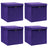 Storage Boxes With Lids 4 Pcs Grey 32X32X32 Cm Fabric