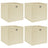 Storage Boxes With Lids 4 Pcs Grey 32X32X32 Cm Fabric