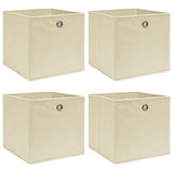 Storage Boxes With Lids 4 Pcs Grey 32X32X32 Cm Fabric