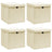 Storage Boxes With Lids 4 Pcs Grey 32X32X32 Cm Fabric