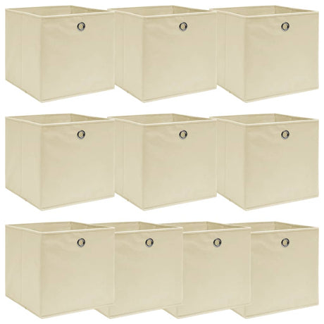 Storage Boxes With Lids 4 Pcs Grey 32X32X32 Cm Fabric