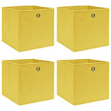 Storage Boxes With Lids 4 Pcs Grey 32X32X32 Cm Fabric