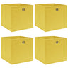 Storage Boxes With Lids 4 Pcs Grey 32X32X32 Cm Fabric