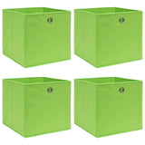 Storage Boxes With Lids 4 Pcs Grey 32X32X32 Cm Fabric