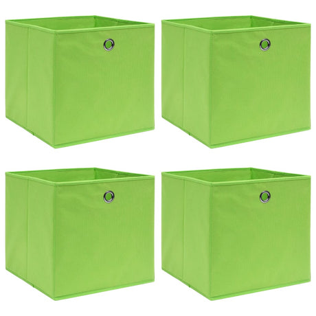 Storage Boxes With Lids 4 Pcs Grey 32X32X32 Cm Fabric