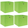 Storage Boxes With Lids 4 Pcs Grey 32X32X32 Cm Fabric