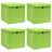 Storage Boxes With Lids 4 Pcs Grey 32X32X32 Cm Fabric