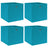 Storage Boxes With Lids 4 Pcs Grey 32X32X32 Cm Fabric
