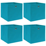 Storage Boxes With Lids 4 Pcs Grey 32X32X32 Cm Fabric