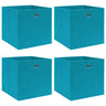 Storage Boxes With Lids 4 Pcs Grey 32X32X32 Cm Fabric