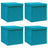 Storage Boxes With Lids 4 Pcs Grey 32X32X32 Cm Fabric