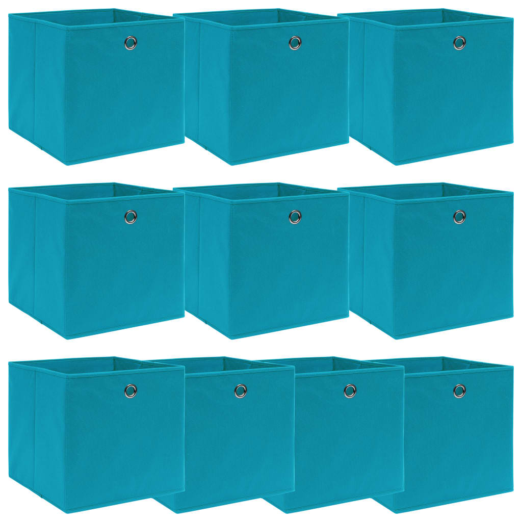 Storage Boxes With Lids 4 Pcs Grey 32X32X32 Cm Fabric