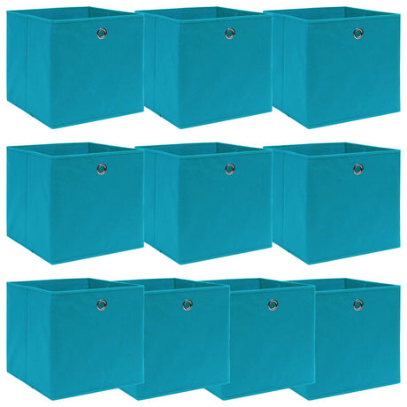 Storage Boxes With Lids 4 Pcs Grey 32X32X32 Cm Fabric