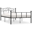 284526  Bed Frame Without Mattress Black Metal 140X200 Cm