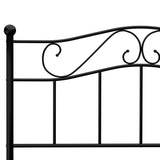 284526  Bed Frame Without Mattress Black Metal 140X200 Cm