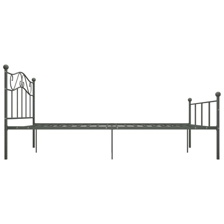 284532  Bed Frame Without Mattress Grey Metal 120X200 Cm