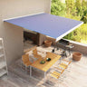 Manual Cassette Awning Blue And White