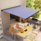 Manual Cassette Awning Blue And White