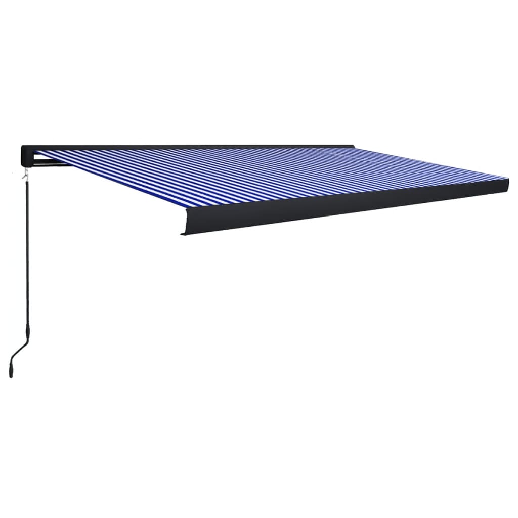 Manual Cassette Awning Blue And White