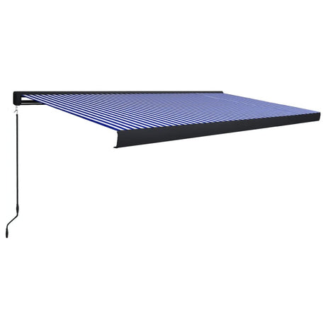 Manual Cassette Awning Blue And White