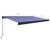 Manual Cassette Awning Blue And White