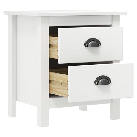 Bedside Cabinet Hill 46X35X49.5 Cm Solid Pine Wood