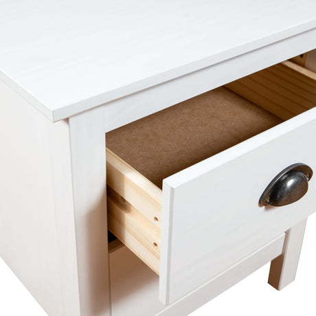 Bedside Cabinet Hill 46X35X49.5 Cm Solid Pine Wood