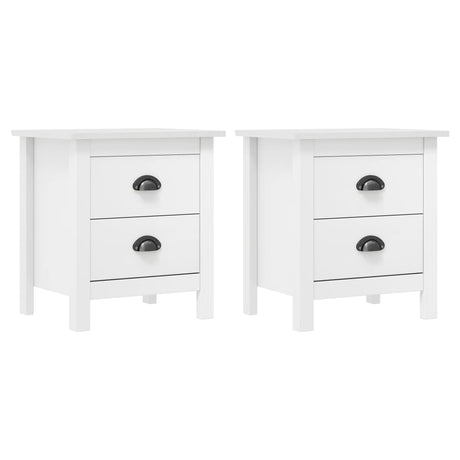 Bedside Cabinet Hill 46X35X49.5 Cm Solid Pine Wood