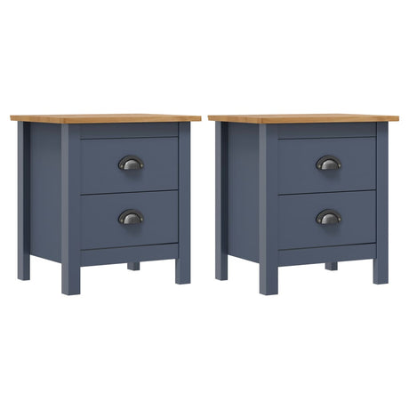 Bedside Cabinet Hill 46X35X49.5 Cm Solid Pine Wood