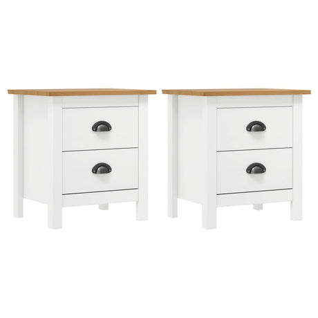 Bedside Cabinet Hill 46X35X49.5 Cm Solid Pine Wood