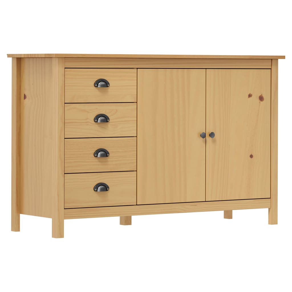 Sideboard Hill 130X40X80 Cm Solid Pine Wood