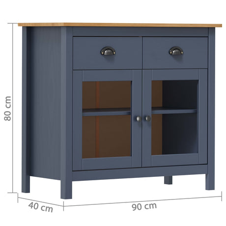 Sideboard Hill 90X40X80 Cm Solid Pine Wood