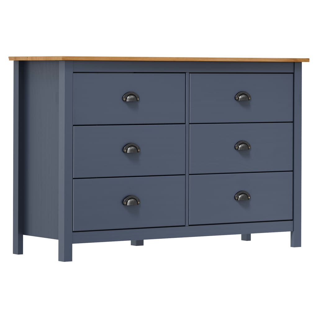 Sideboard Hill 125X40X80 Cm Solid Pine Wood