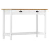 Console Table Hill With 2 Drawers 110X45X74 Cm Solid Pine Wood