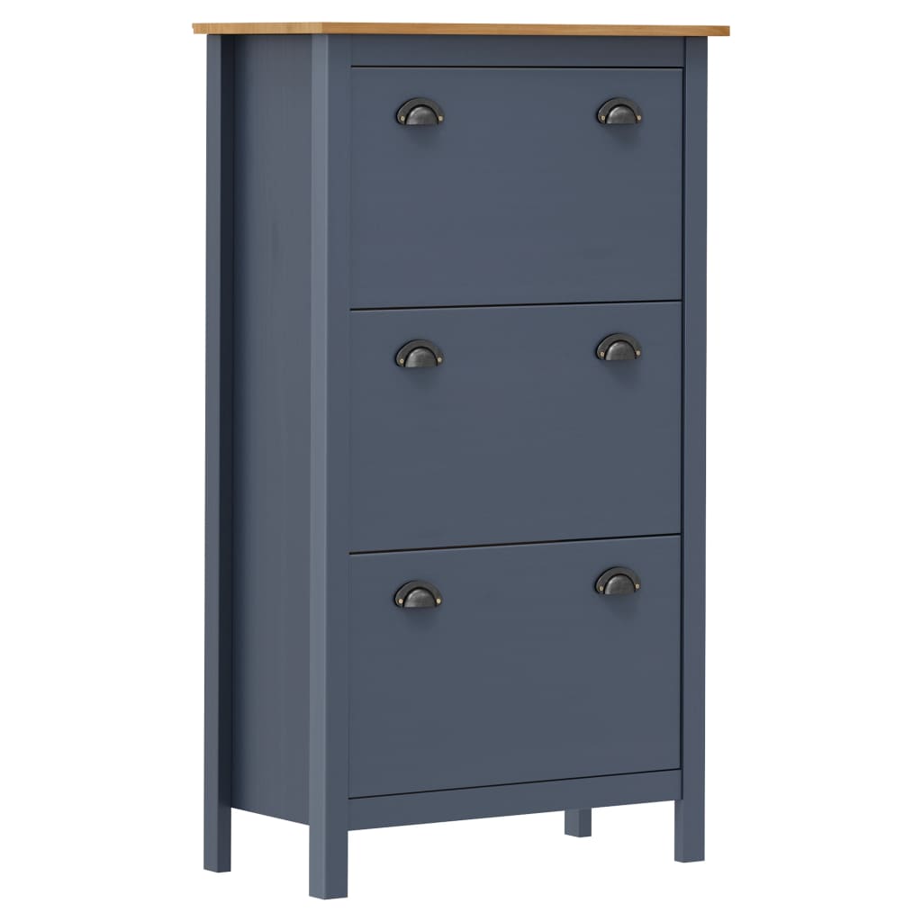 Shoe Cabinet Hill 72X35X124 Cm Solid Pine Wood