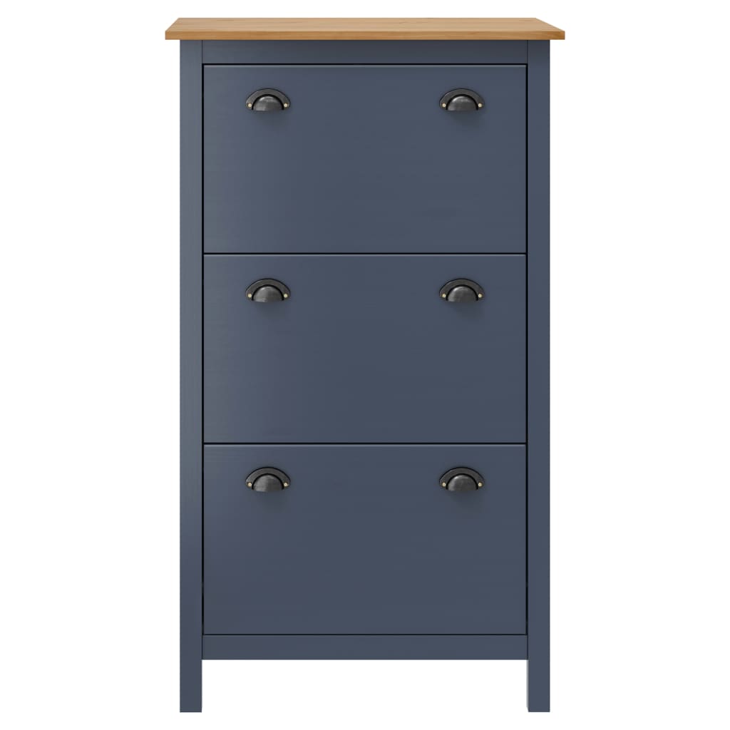 Shoe Cabinet Hill 72X35X124 Cm Solid Pine Wood
