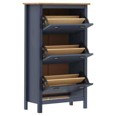 Shoe Cabinet Hill 72X35X124 Cm Solid Pine Wood